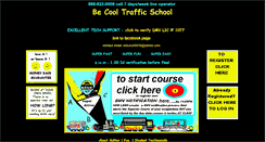 Desktop Screenshot of becooltrafficschool.com